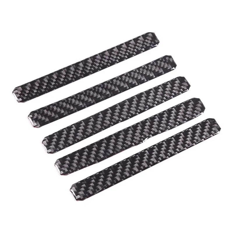 Front Bumper Grille Covers Trim Decal Stickers for Ford Maverick 2022 2023 Exterior Accessories - Soft Carbon Fiber