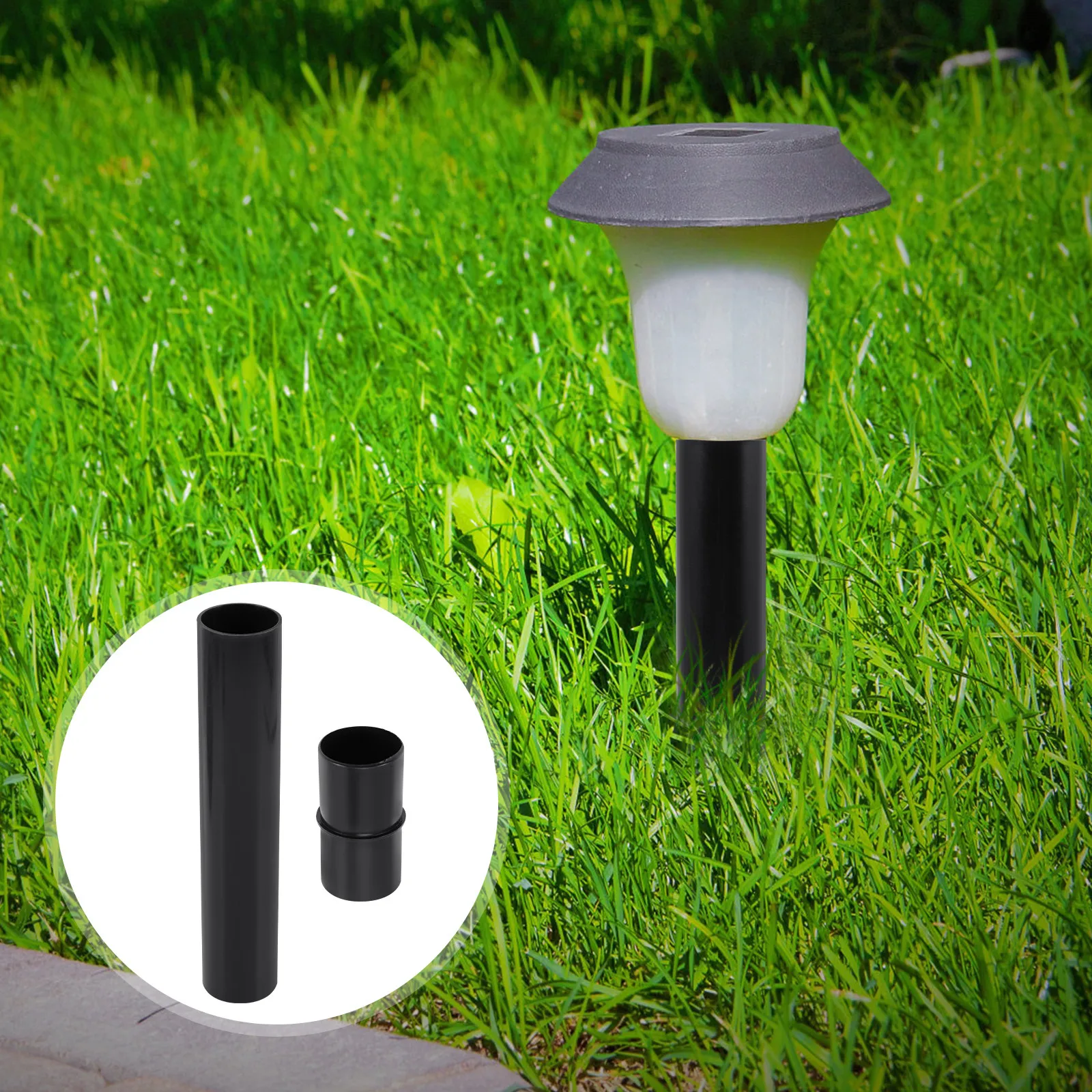 

4Pcs Plastic Joint Connectors for Solar Light Poles Replacement Buckles Outdoor Landscape Lighting Accessories for Garden