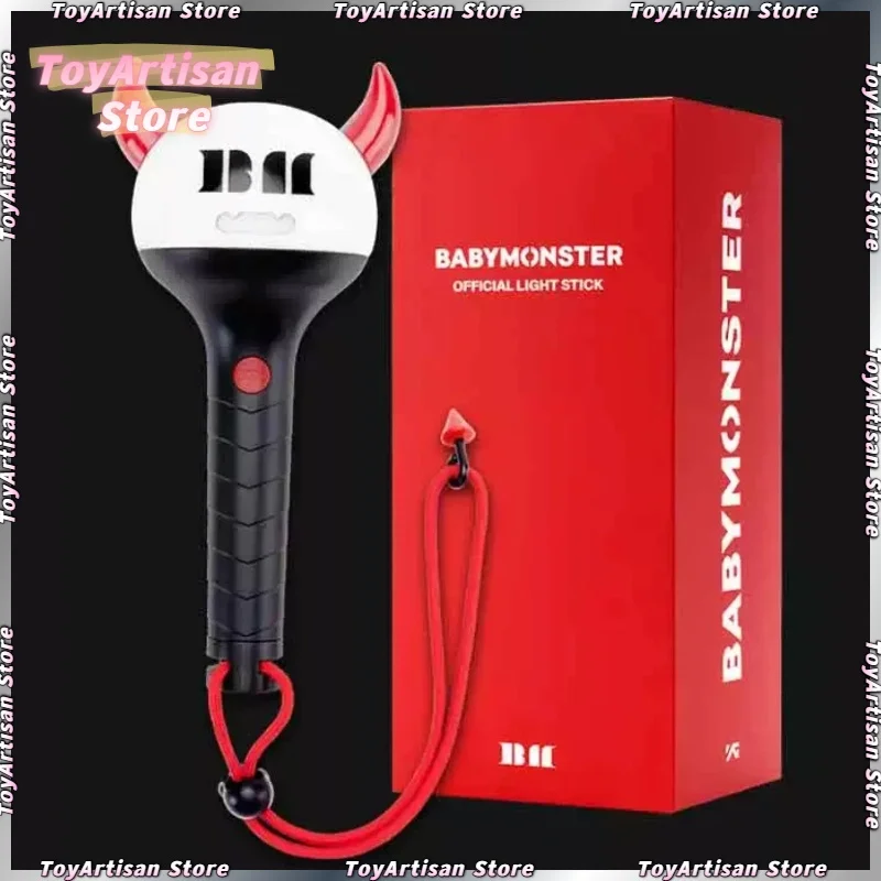 

In Stock Kpop BABYMONSTER Official Light Stick Concert Cheering Stick Glow Lightstick for Fans Collection Gift Support Prop