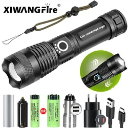 High Power LED Flashlights USB Rechargeable Tactical Torch Ultra Powerful Outdoor Long Range Camping Fishing Emergency Lantern