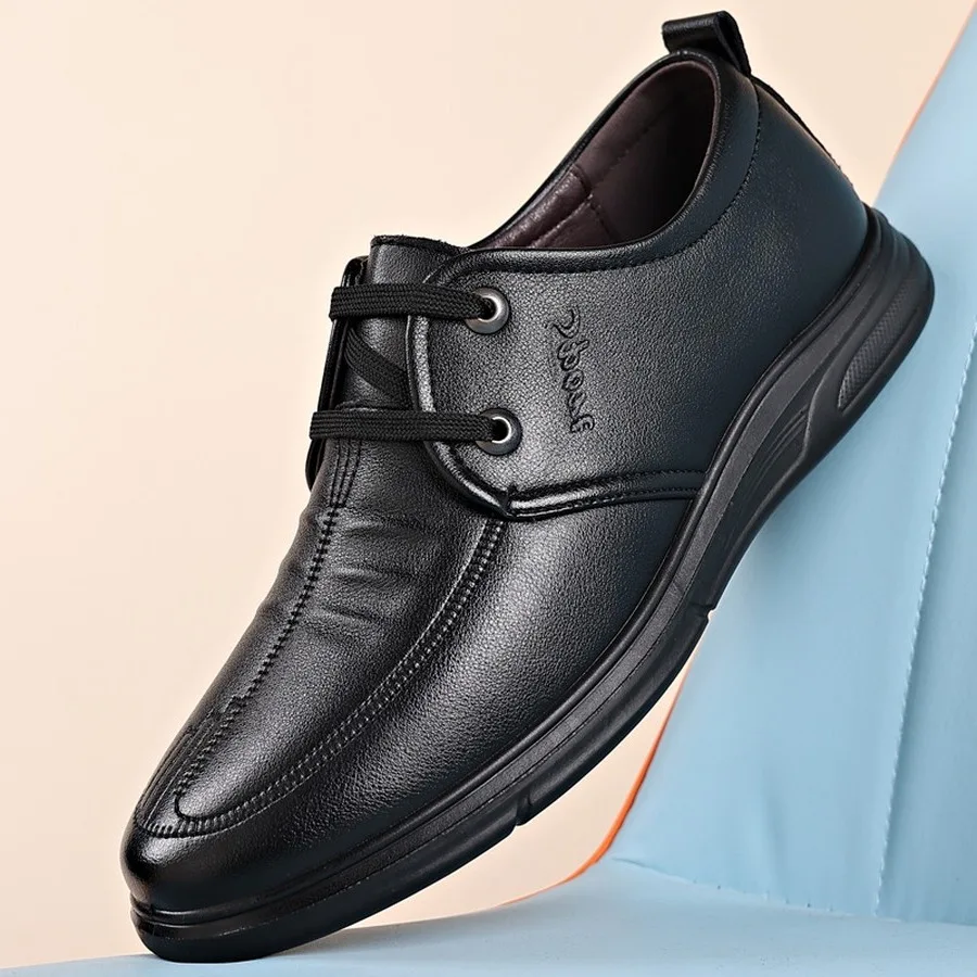 Men's Oxford Shoes Lace Up Round Toe Low Top Dress Shoes for Wedding and Casual Wear