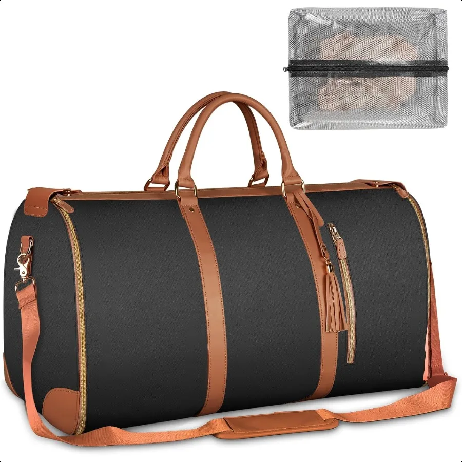 

Garment Duffle Bag Convertible Carry on Garment Bags for Travel for Women Water Resistant Travel Bags with Shoe Pouch 2 in 1 Ha