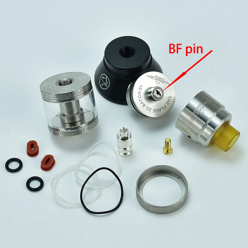 Imagem -02 - Adaptador de Tanque de Suco Reconstruível Atomizador Rda com Pino bf 316ss Anel 24m 24 mm 24 mm Rda