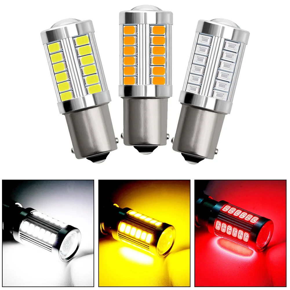 2pcs/set P21/5W 1157 BAY15D Car LED Bulb Car Indicator Brake Light Lamp Bright Brake Light Waterproof Signal Bulbs Electronics