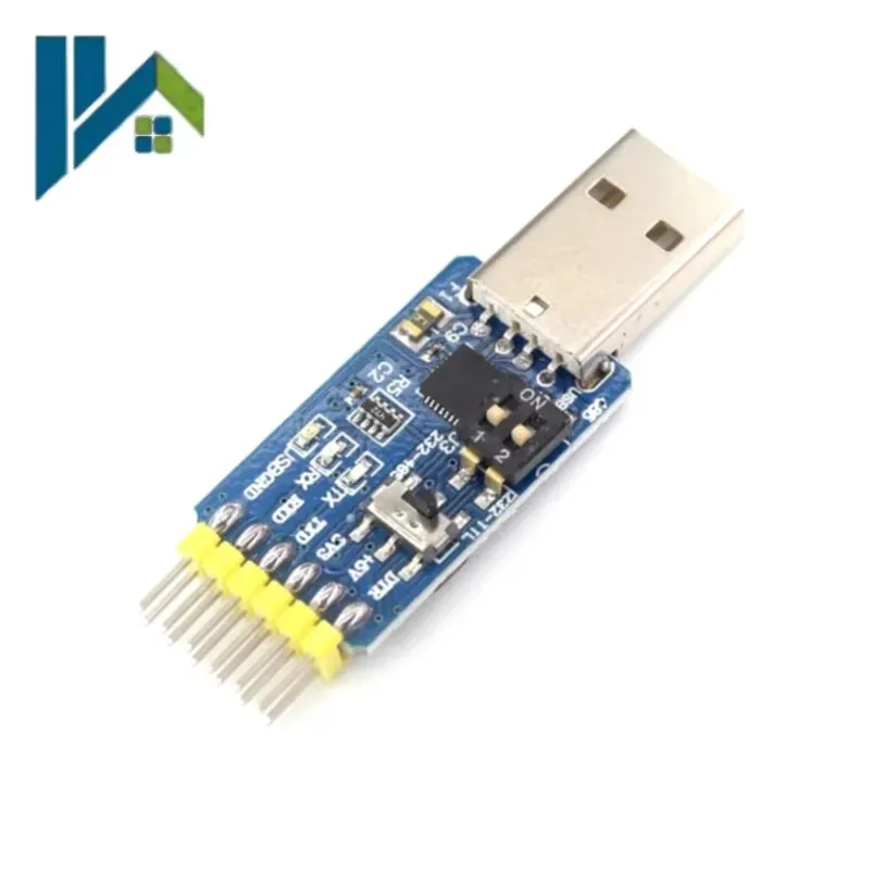 6‑in‑1 Multi‑Function Serial Module CP2102 USB To TTL RS485 RS232 Mutual Conversion 3.3V 5V Compatible Converter Board