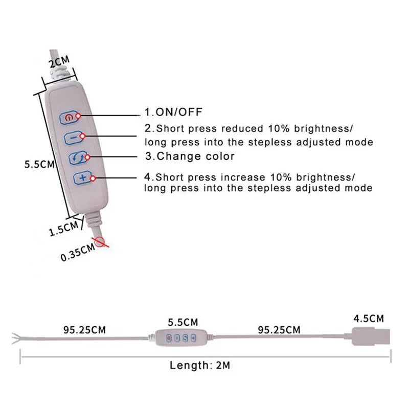 DC 5V Dimmable LED Light Beads Board Chip 10W 30W SMD 5730 Surface Night Light Source DIY Tricolor Adjustable Bulb White Warm