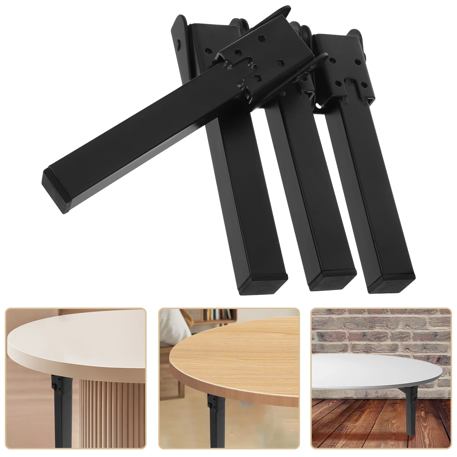 4 Pcs Folding Desk Metal Table Leg Foldable Legs for Computer Hardware Accessories Home Iron Office