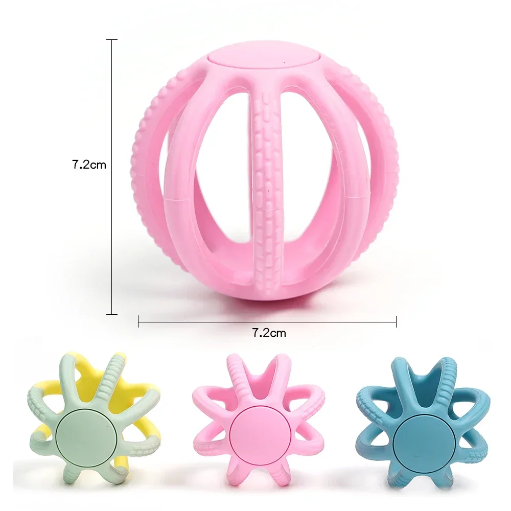 Hot Sale Wosilicone BPA Free Sensory Teether Ball Silicone Baby Teething Toys