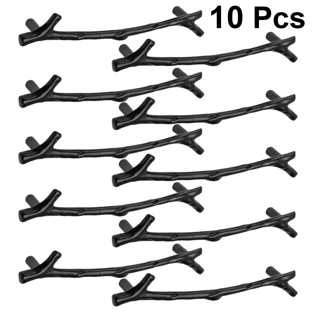 

10pcs Zinc Alloy Cabinet Door Accessories Black Color Simple Furniture H Drawer Durable Modern Wardrobe Pull