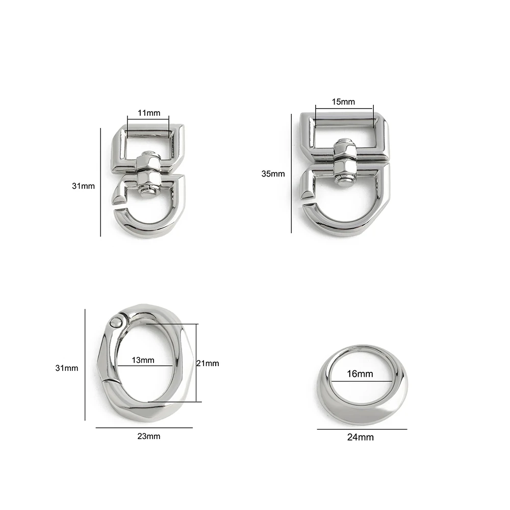 10/50/100PCS Metal Spring Ring Clasps Open Round Carabiner Keychain For DIY Bag Clips Hook Dog Chain Jewelry Buckles Accessories