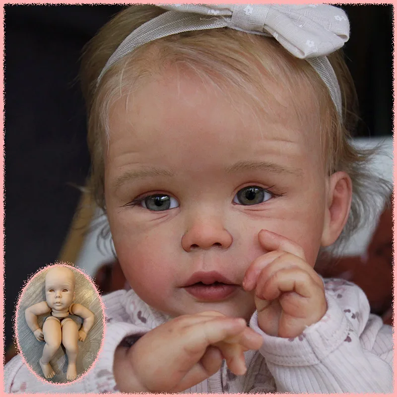 19Inch Unfinished Unpainted Blank DIY Doll Parts Roberto Reborn Doll Kit With Cloth body and Random eyes Collectible Art Doll