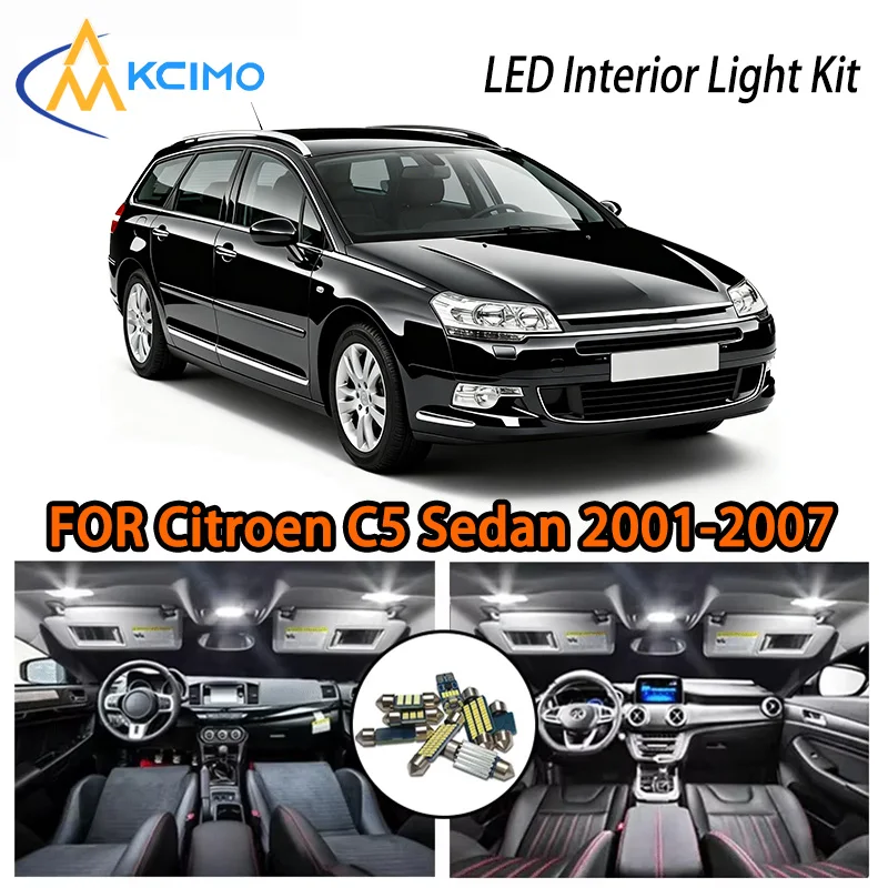 

KCIMO For Citroen C5 Sedan Wagon 2001-2007 Premium LED Interior Kit - 2 Colors , Quick Installation, Long-Lasting