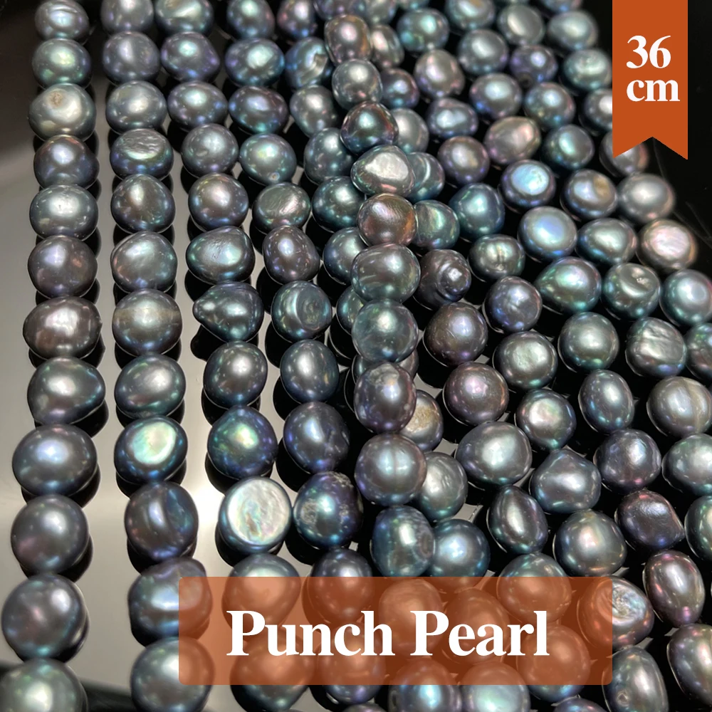 Natural Freshwater Two Sided Shining Pearl Beads Black Pearl Loose Spacer Beaded for Making DIY Jewerky Necklace Bracelet 9-10mm