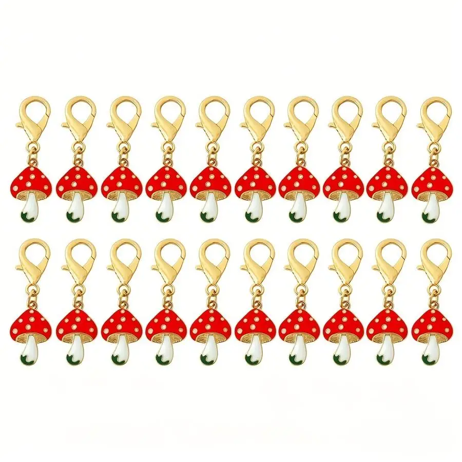 1/5/10/20/50/100pcs Hollow mushroom keychain units, an exquisite Mother's Day gift, mushroom keychain ornaments, luggage charm d