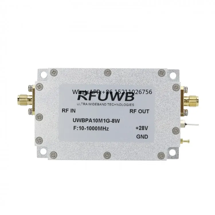 RFUWB UWBPA-10M1G-8W 10-1000MHz Broadband RF Power Amplifier 8W UWB RF Power Amp Module