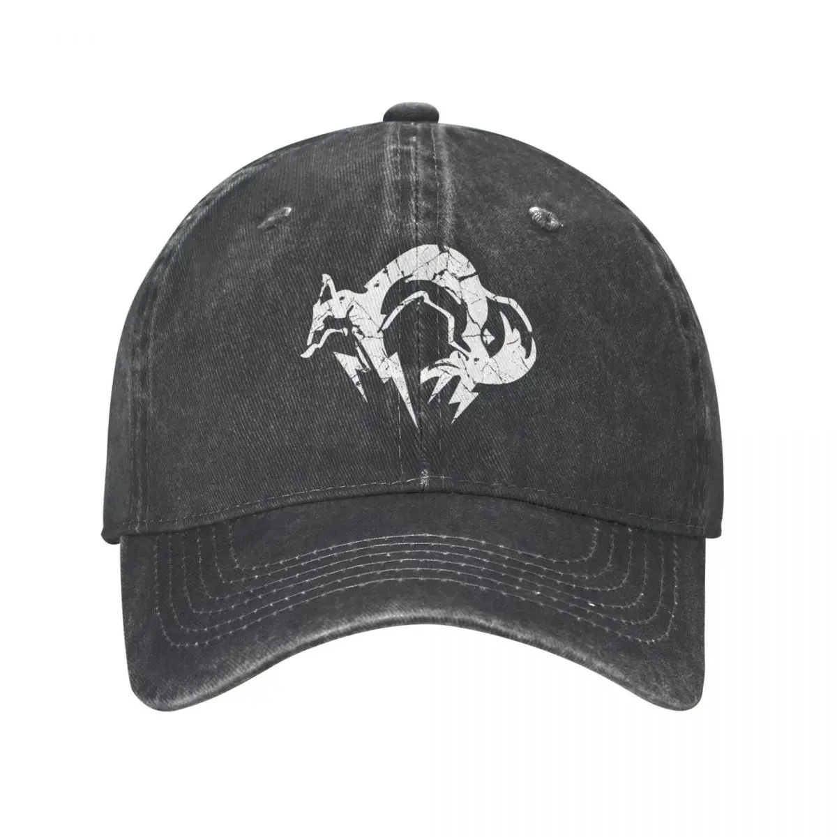 Vintage Metal Gear Solid Foxhound V2 berretti da Baseball Unisex Distressed Washed Headwear Outdoor Running Golf Caps Hat