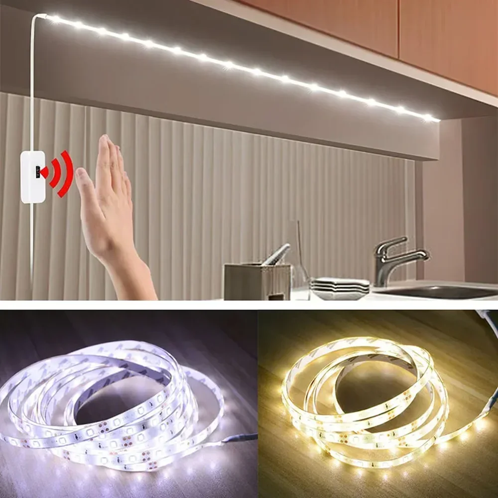 Pop USB 5V LED Light Strip Hand Sweep Dimmer Led Lamp 2835 Motion Sensor Christmas Lighting For Home Party DIY Decor TV Backligh