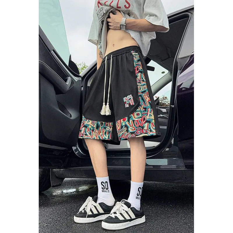 

Летние тонкие рабочие шорты мужские повседневные прямые 5-точечные в японском стиле для активного отдыха, модные в стиле Гонконга, 5-точечные...