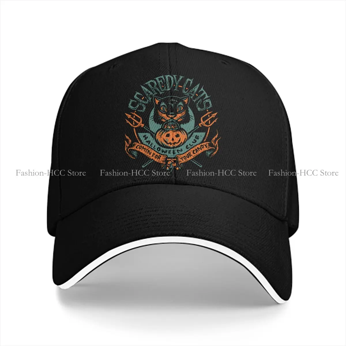 Scaredy Cats Solid Color Baseball Caps Peaked Cap Black Cat Sun Shade Hats Men Women