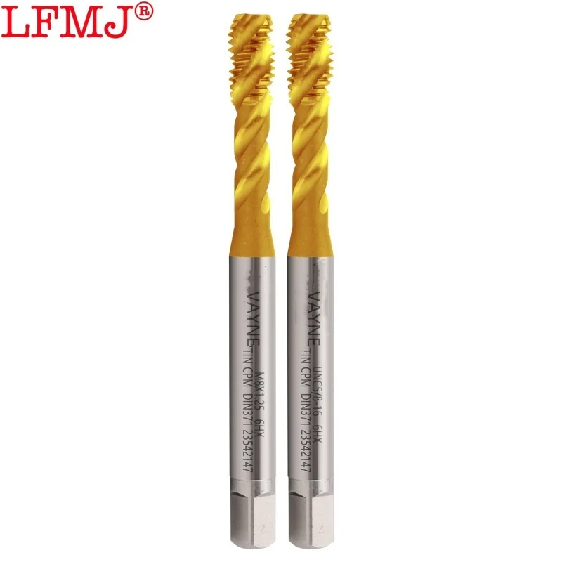 1 قطعة CPM مسحوق DIN371 376 القياسية الصلبة لقطع آلة صنبور لولبي الأمريكية دوامة مخدد الحنفية UNC UNF UNS2-56 3-48 1/4 5/16 3/8 #3