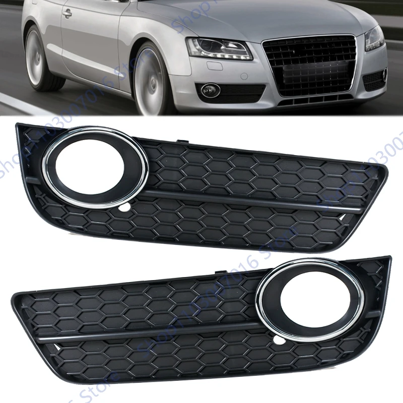 

Car Fog Lamp Light Assembly Grille Cover For Audi A5 2008 2009 2010 2011 2012 Honeycomb Shape Fogs Lamp Frame Bezel