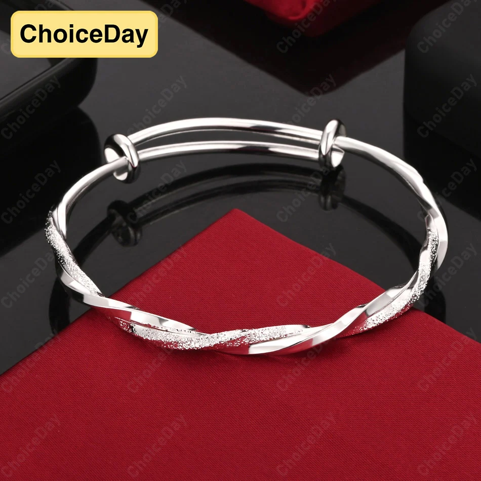 

ChoiceDay 925 Sterling Silver Delicate Braided Bracelet Women Gift Jewelry Accessories Party Wedding