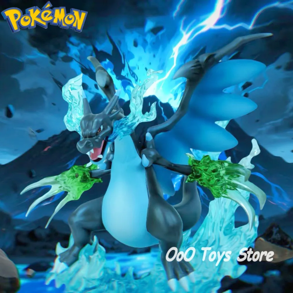 Figurine Pokemon Charizard X, Statue en Pvc, ornement de bureau, Collection, modèle de jouets, cadeaux, 18cm