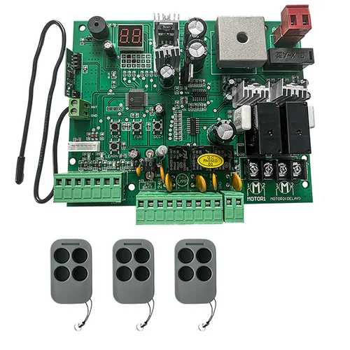 Imagen 2 del producto Placa PCB de 24V CC para abridor de puerta batiente de doble brazo automático, Panel de tablero de Control, sistema central de Control inteligente, accesorios de reemplazo