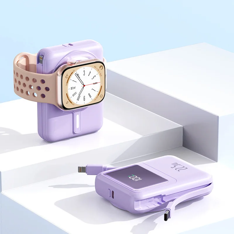 

Magsafe Power Bank with USB C Cable 22.5W Fast Charger for iPhone 16 Xiaomi Samsung Magnetic Wireless Charger for iWatch 9 8 7 6