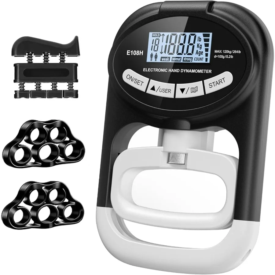 جهاز اختبار قوة قبضة اليد، مقياس قوة اليد الإلكتروني، مقوي قابض اليد للتدريب الرياضي والمدرسة والتعليم البدني والمنزل #1