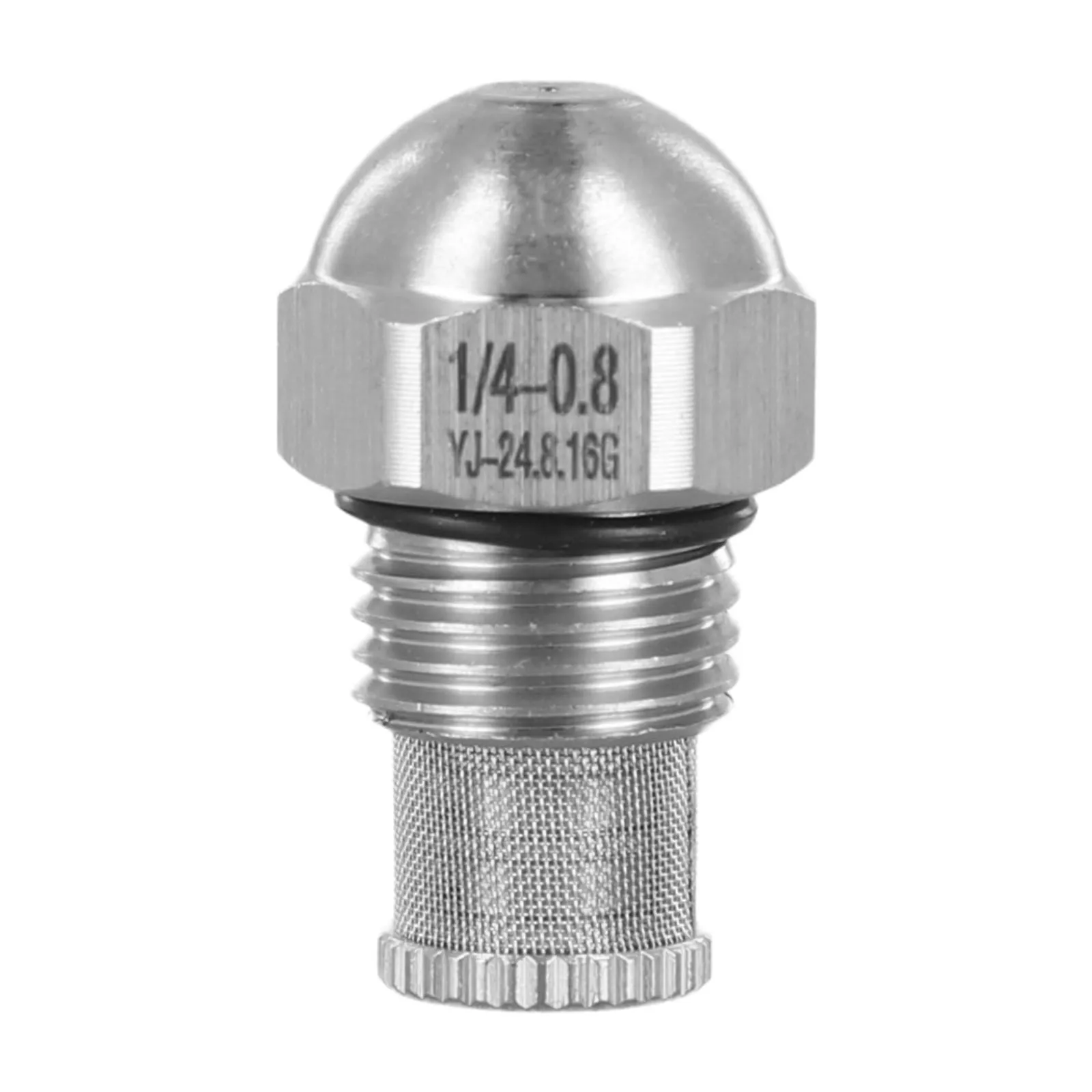 فوهة رذاذ من الفولاذ المقاوم للصدأ بحجم خيط 14BSPT وقطر فتحة 0 3 1 5 مم للتحكم في الوقود والرطوبة الصغيرة