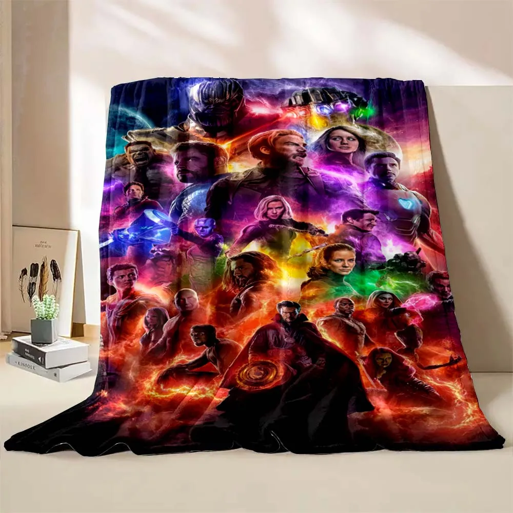 1PC Marvel Avengers Blanket Soft Fluffy Cool Throw Children Adult Plush Quilt Girl Kid Throw Blanket for Sofa Bed Birth Gift