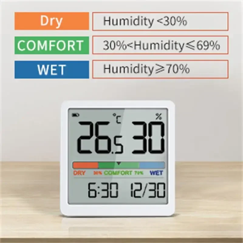 Fashion LCD Digital Hygrometer Indoor Thermometer Room Thermometer and Humidity Gauge Weather Station Smart Monitor Home Office