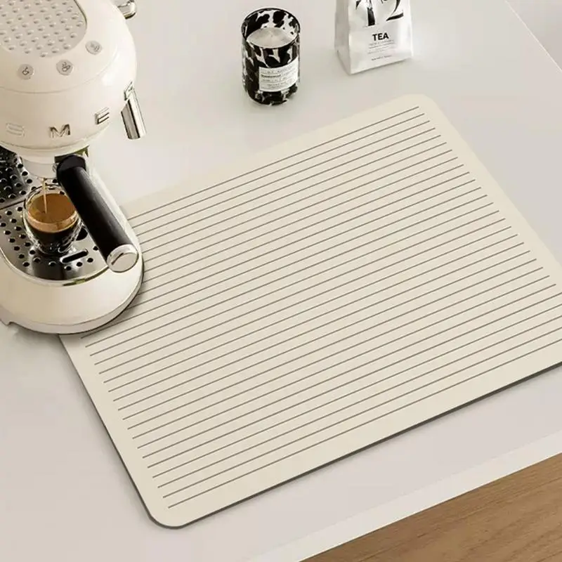 Dish Drying Mat Washable Kitchen Gadgets Super Absorbent Draining Mat For Cabinet Bathroom Cups Dining Table Tea Restaurant
