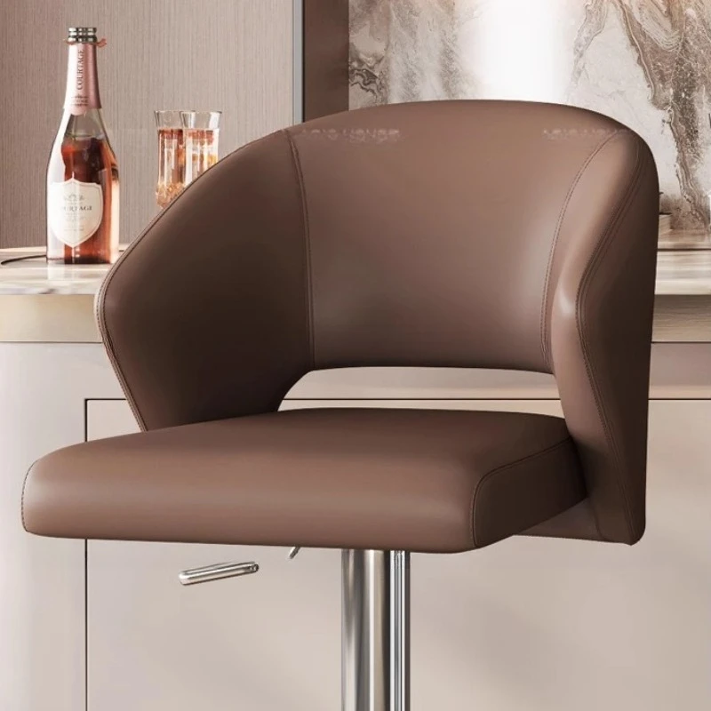 مريح الحد الأدنى بار البراز تصفيف الشعر لينة مع الظهر الحديثة بار البراز الجلود مصمم تابوريتي ألتو الأثاث العصري