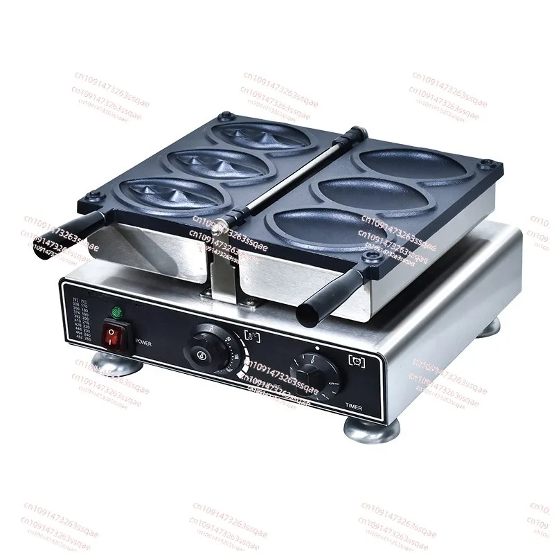 Internet ünlü ticari abalone yanan makine elektrikli üç parça abalone yanan kalp waffle makinesi aperatif ekipmanları
