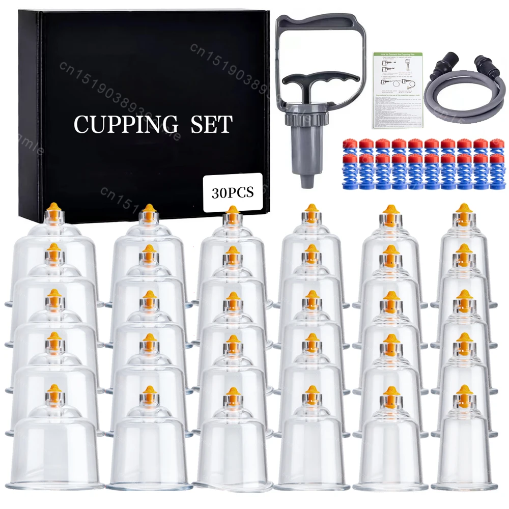 Massage Vacuum Cupping Set Chinese Medicine Physiotherapy Cellulite Body Cups Cupping Therapy Heathly Care 12/18/24/30 Pcs