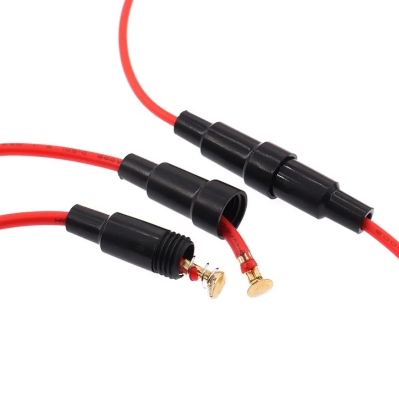 5pcs Fuse Holder 5x20/6x30mm with Wire 0.3/0.5/0.75/1.3mm² Copper Cable New accessories