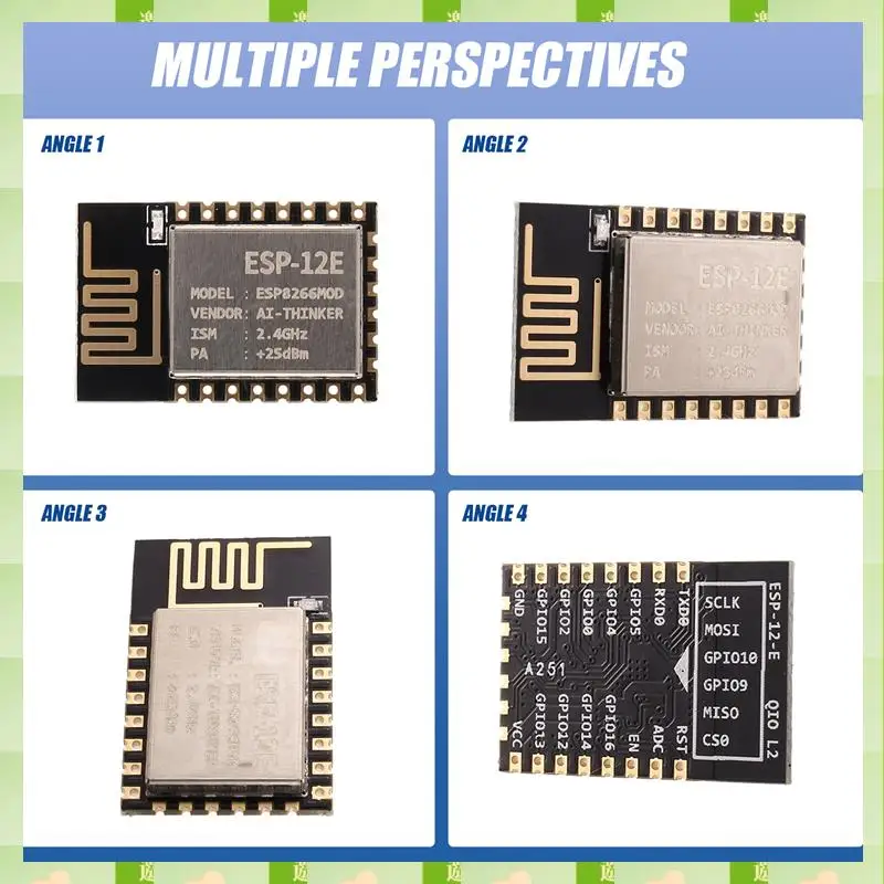 Modulo seriale 2025 ESP-12E Porta seriale ESP8266 Modulo portatile Wi-Fi SOC completo 802.11B/G/N, modulo seriale ESP-12E ESP8266 Seri