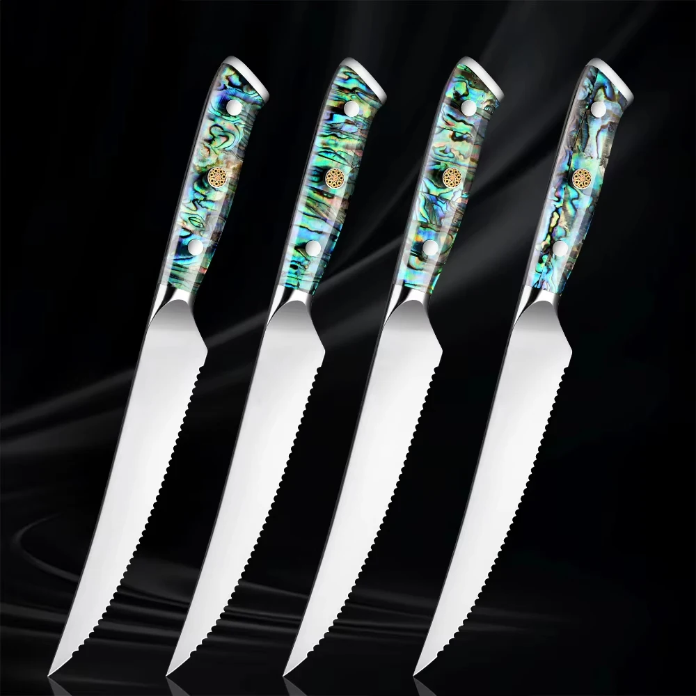 Knife Set 5Inch Steak Knife 4PCS Set Ultra Sharp Western European Dinner Beef Meat Table Tools Cuchillos Chef Best Choice Knives