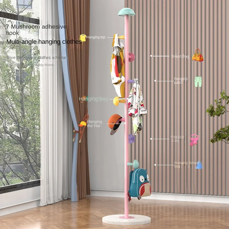 Creative Mushroom Hanger, Home Children's Clothing and Hat Rack, Floor Hanging Hanger, Bedroom Storage Hanger Coat Rack