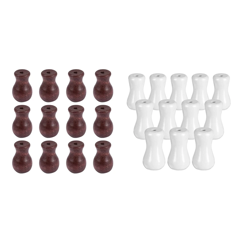 New 12 Pack Window Blind Wood Cord Knobs Wooden Hanging Ball Blind Small Pendants Drops Pull End For Blinds Or Shades