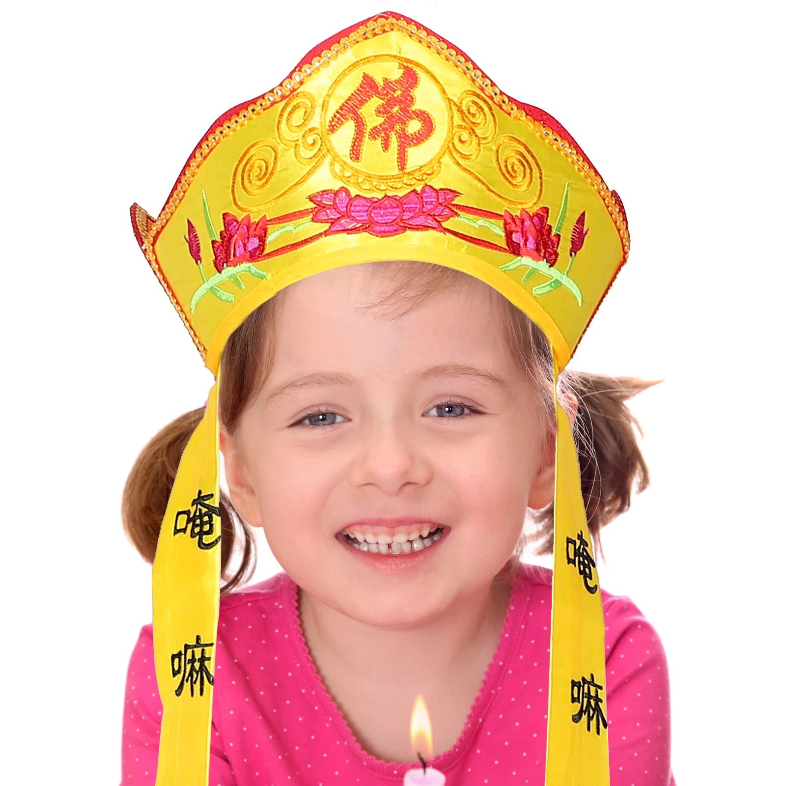 

Unique Foldable Monk Hat Stylish Decorative Performance Cosplay Cap Party Supply Masquerade Prop Everyday Wear