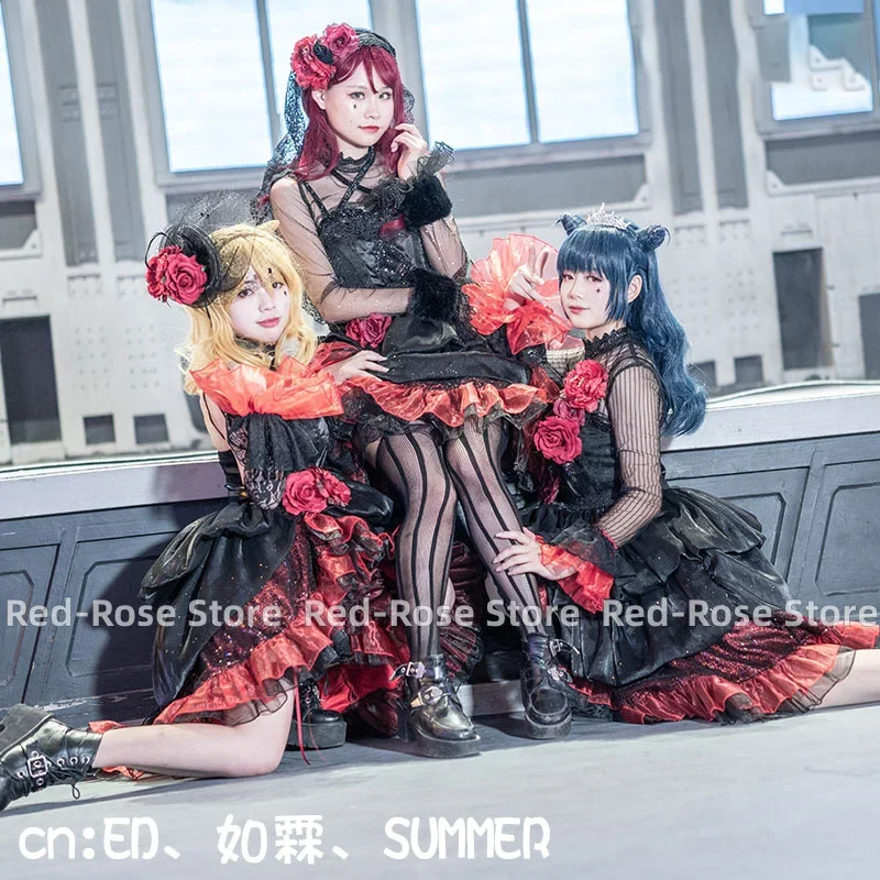 Game Love Live!Sunshine Aqours Unit live adventure Demon Kiss Tsushima Yoshiko Sakurauchi Riko Ohara Mari Cosplay Costumes