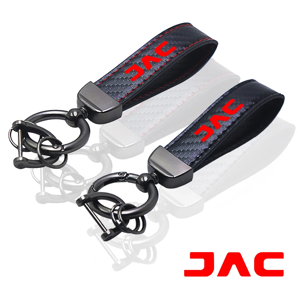 for jac nk j4 J5 j7 Saloon SEI 2 3 7 JS3 JS4 JS2 KN KR1 QX REFINE S2 S3 S4 S5 car Key chain Rings carbon fiber keychain