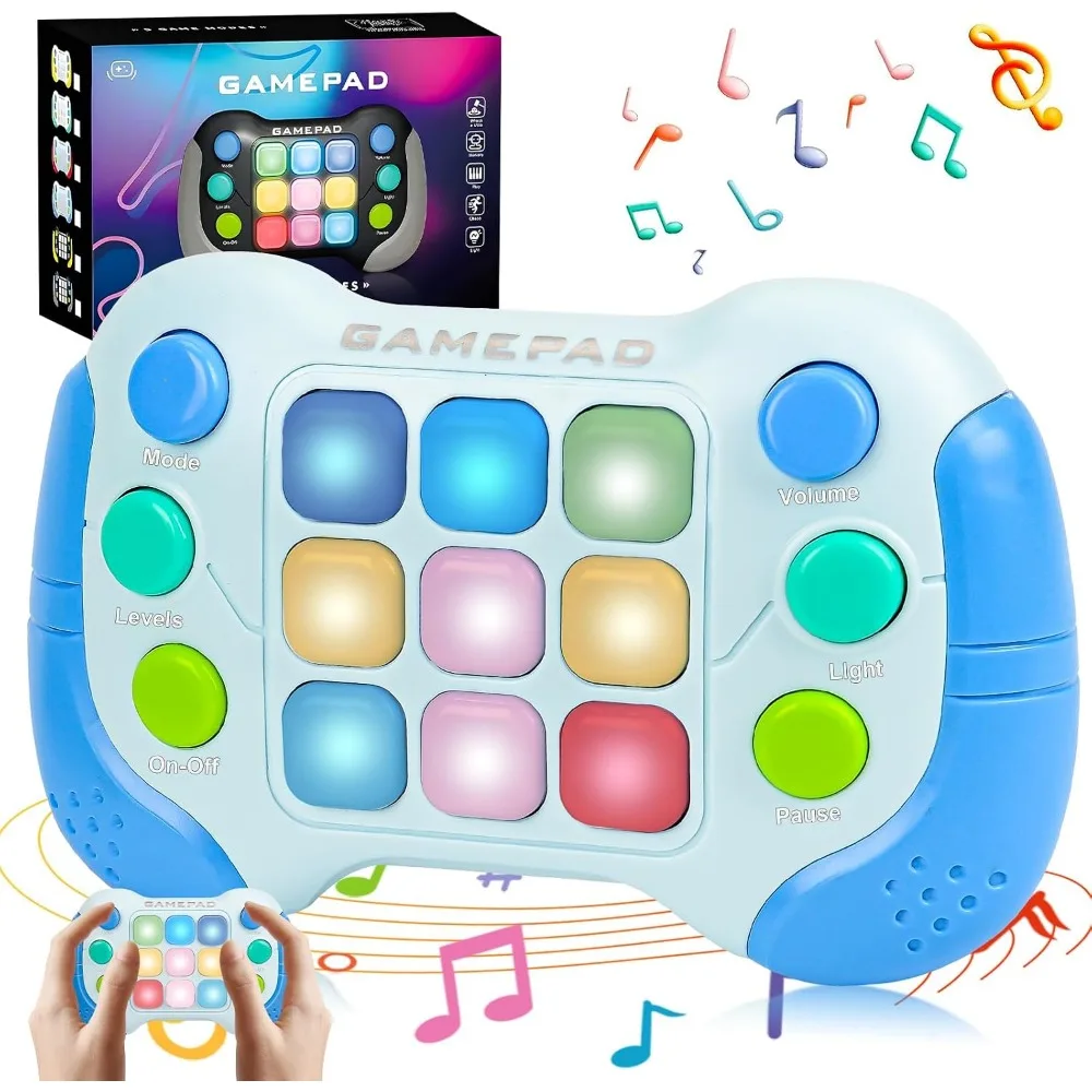 Handheld Quick Push Game Console, Pop Fidget Electronic Stress Relief Toy for Kids and Adults