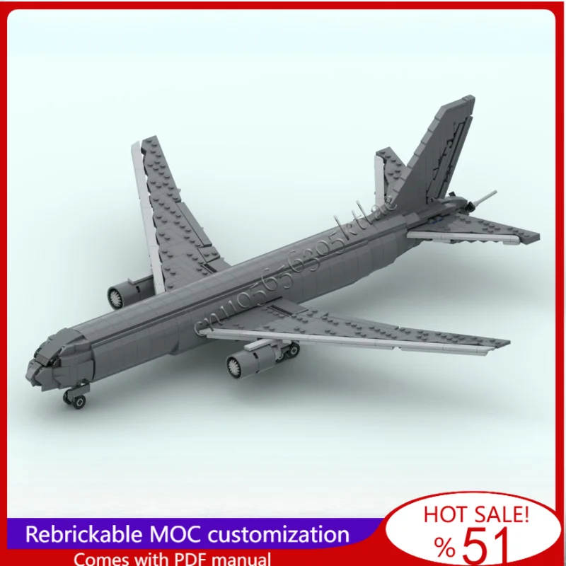 

1194 PCS MOC Transportation Series 1: 100 KC 46A Refueling Aircraft Model Custom Puzzle Bricks DIY Creative Assembly Kids Gifts