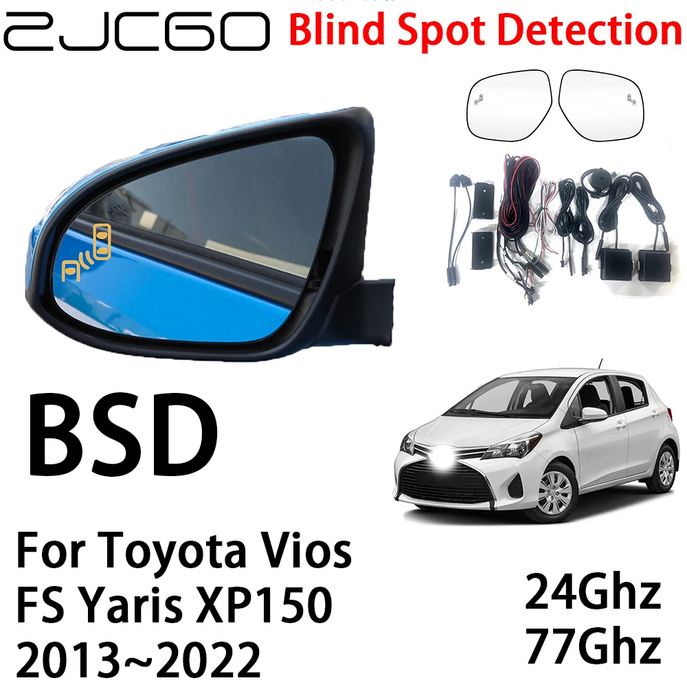 ZJCGO Car BSD Radar Warning System Blind Spot Detection Safety Driving Alert for Toyota Vios FS Yaris XP150 2013~2022