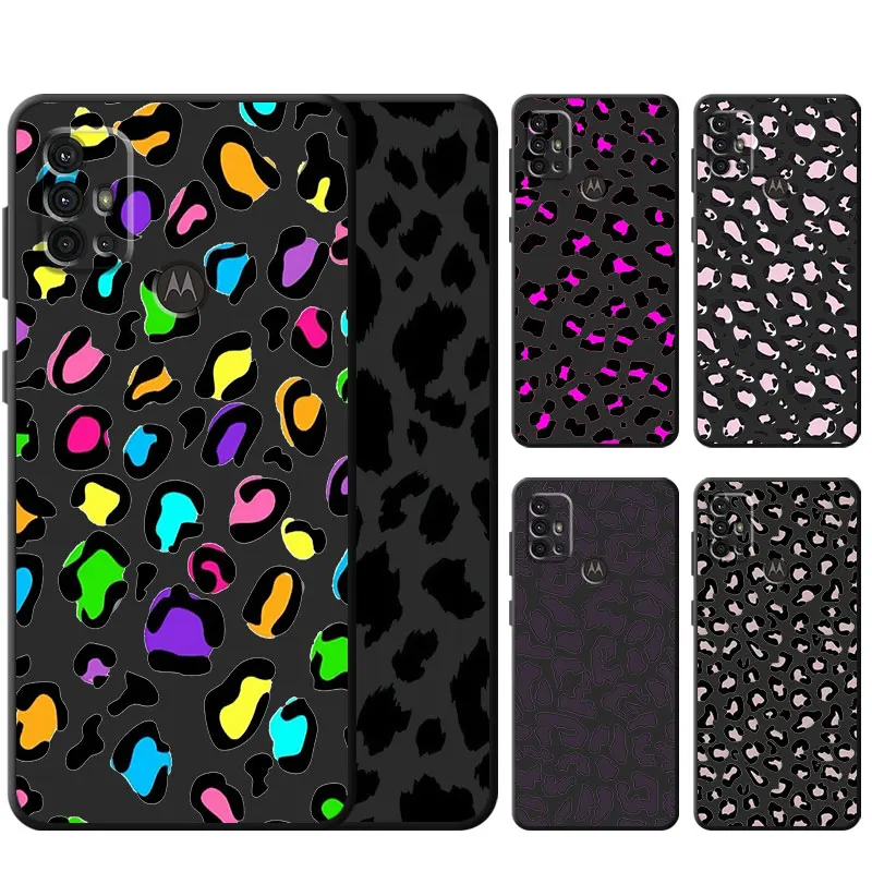 Fashion Sexy Leopard Pattern TPU Soft Matte Capa Case for Motorola Moto G22 G31 G51 G60S G30 G82 G50 G52 G200 G71 G8Plus G8 bag