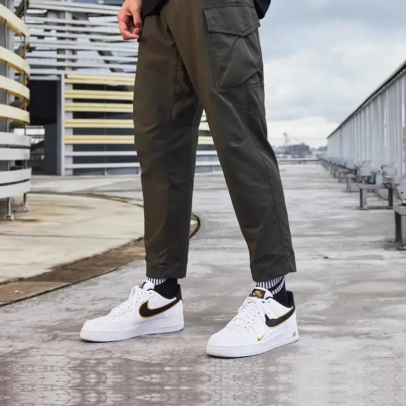 Nike Nike Air Force 1 '07 LV8 ''Double Swoosh - White/Black/Gold'' Sneakers Sneakers shoes DA8481-100